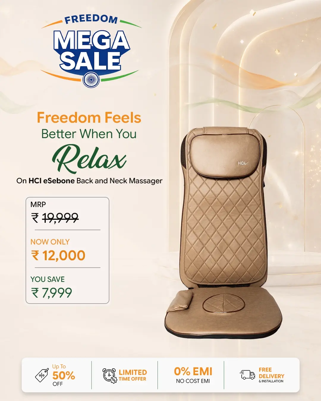 HCI eSebone Car Seat Massager